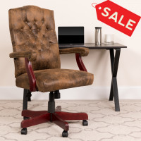 Flash Furniture Bomber Brown Classic Executive Office Chair 802-BRN-GG